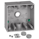 Sigma Engineered Solutions New Work 31 cu in Square Metallic 2 gang Weatherproof Box Gray