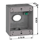 Sigma Engineered Solutions New Work 18.3 cu in Rectangle Metallic 1 gang Weatherproof Box Gray