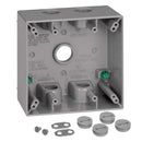 Sigma Engineered Solutions New Work 31 cu in Square Metallic 2 gang Weatherproof Box Gray
