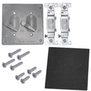 Sigma Engineered Solutions Square Die-Cast Metal 2 gang 4.84 in. H X 4.84 in. W Toggle Switch and Co