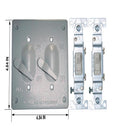 Sigma Engineered Solutions Square Die-Cast Metal 2 gang 4.84 in. H X 4.84 in. W Toggle Switch and Co