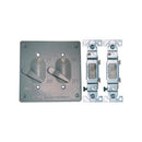 Sigma Engineered Solutions Square Die-Cast Metal 2 gang 4.84 in. H X 4.84 in. W Toggle Switch and Co