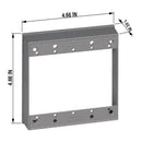 Sigma Engineered Solutions New Work 16 cu in Square Metallic Extension Ring Gray