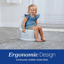 Toddler Training Toilet with Flip-Up Seat and Lid - White
