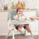 6- in -1 Baby High Chair with 5 -Point Safety Harness - Green