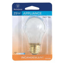 Westinghouse 25 W A15 Appliance Incandescent Bulb E26 (Medium) White 1 pk, Pack of 6