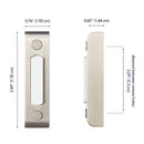 Heath Zenith Satin Nickel Silver Metal Wired Pushbutton Doorbell