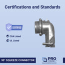 Sigma Engineered Solutions ProConnex 3/8 in. D Die-Cast Zinc Squeeze Connector For AC, MC and FMC/RW