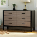 Radley 6-Drawer Dresser - Black/Coastwood