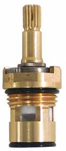 American Standard Bathroom/Kitchen Stem, Ceramic, Fits Brand American Standard, Brass, Brass Finish - 994053-0070A