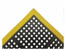 Condor Drainage Mat, 3 ft 4 in L, 28 in W, 7/8 in Thick, Rectangle, Black with Yellow Border - 34L279
