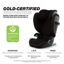 Solution G2 Folding Travel High Back Booster - Moon Black