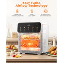 Air Fryer Oven 10 Qt Max 400F for Cooking - Black