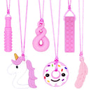 Sensory Chew Necklaces for Kids - Pink