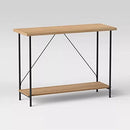 Wood and Metal Dorm Console Table Natural - Room Essentials™
