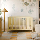 Rolli 9-in-1 Convertible All-Stages Crib with Bassinet & Toddler Bed Kits - Pale Yellow