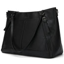 ELLE Luggage Leisure Luxe 33L Vegan Leather Weekender Tote Bag - Black