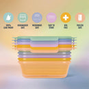 Snap and Nest 4.5c Plastic 10pc Meal Prep Food Storage Container Set