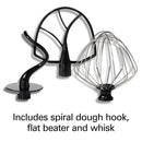 Beach Pro Stand Mixer w/Hub 63240: 12-Speed Silver Kitchen Mixer, 5-Quart Capacity, 450W, Dishwasher-Safe Parts