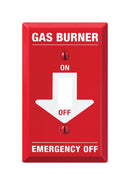 Amerelle Pro Gas Burner Red/White 1 gang Stamped Steel Toggle Gas Burner Wall Plate 1 pk