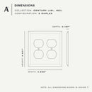 Amerelle Century Aged Bronze 2 gang Stamped Steel Duplex Wall Plate 1 pk
