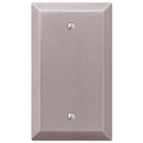 Amerelle Century Brushed Nickel 1 gang Stamped Steel Blank Wall Plate 1 pk