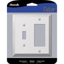 Amerelle Century Polished Chrome 2 gang Stamped Steel Decorator/Toggle Wall Plate 1 pk