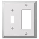 Amerelle Century Polished Chrome 2 gang Stamped Steel Decorator/Toggle Wall Plate 1 pk