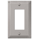 Amerelle Georgian Satin Nickel 1 gang Die-Cast Metal Decorator Wall Plate 1 pk