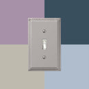 Amerelle Georgian Satin Nickel 1 gang Die-Cast Metal Duplex Wall Plate 1 pk