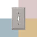 Amerelle Georgian Satin Nickel 2 gang Die-Cast Metal Toggle Wall Plate 1 pk