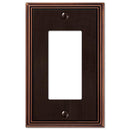 Amerelle Metro Aged Bronze 1 gang Die-Cast Metal Decorator Wall Plate 1 pk