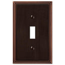 Amerelle Metro Aged Bronze 1 gang Die-Cast Metal Toggle Wall Plate 1 pk