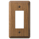 Amerelle Contemporary Brown 1 gang Oak Wood Decorator Wall Plate 1 pk