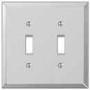 Amerelle Mirror Clear 2 gang Acrylic Toggle Wall Plate 1 pk