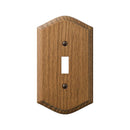 Amerelle Country Brown 1 gang Wood Toggle Wall Plate 1 pk