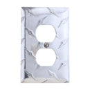 Amerelle Diamond Magnesium 1 gang Stamped Aluminum Duplex Wall Plate 1 pk