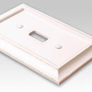 Amerelle Savannah White 2 gang Wood Toggle Wall Plate 1 pk