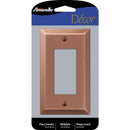 Amerelle Century Antique Copper 1 gang Stamped Steel Decorator Wall Plate 1 pk