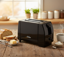 Cool Touch Toaster With 6 Temperature Settings & Extra Wide 1.25" Slots for Bagels, Waffles, Specialty Breads, Puff Pastry, Snacks, ETL Certified, 2 Slices