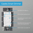 Lutron Caseta White 150 W Wireless Smart-Enabled Dimmer Switch w/Remote Control 1 pk