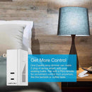 Lutron Caseta White 100 W Plug-In Smart-Enabled Dimmer Switch w/Remote Control 1 pk