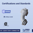 Sigma Engineered Solutions ProConnex 3/4 in. D Plastic 90 Degree Connector For Liquid Tight 1 pk