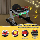 5-in-1 Baby Walker with Music & Lights, Activity Walker for Toddler - Black