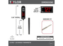 Digital LED Kitchen Meat Cooking Thermometer - Black