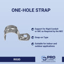 Sigma Engineered Solutions ProConnex 3/4 in. D Zinc-Plated Steel 1 Hole Strap 25 pk