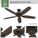 Hunter Builder 52 in. New Bronze Brown Indoor Ceiling Fan