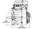 Briggs & Stratton 356447-0048-G1 Engine 1" x 2-29-32" Crank Horizontal Ele Start Vanguard 18 HP