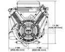 Briggs & Stratton 356447-0048-G1 Engine 1" x 2-29-32" Crank Horizontal Ele Start Vanguard 18 HP