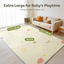 Extra Large Foldable Reversible Baby Play Mat with Edge Reinforcement
